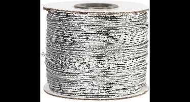 Elastisch koord, dikte 1 mm, zilver, 100 m