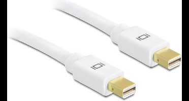Delock - Mini DisplayPort Beeldscherm Kabel - wit - 1 meter