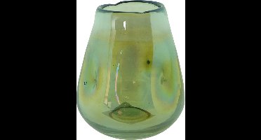 Clayre & Eef Vaas Ø 10x12 cm Groen Glas