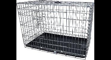 Hondenbench - Draadkooi - 2-deurs - Economic - Kleur: Taupe- Maat: 1 - Afmetingen: 63x44x51 cm.