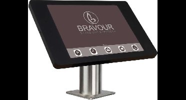 Tablet tafelhouder Fino voor Samsung Galaxy Tab 9.7 tablets - zwart/RVS