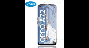 Screenprotector geschikt voor Oppo A72 Tempered Glass Screenprotector Glas Gehard - 2 Stuks