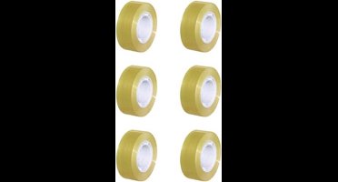 SOHO Plakband - Breedte 18mm - Transparant - 10 Meter per rol - 6 Stuks