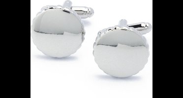 Manchetknopen - Rond met Kartelrand Zilverkleurig