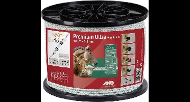 AKO Premium Ultra schrikkoord wit/oranje 5.5mm-400m