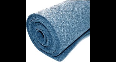 Vilt bekleed tapijt - Blauw - 200 x 500 cm