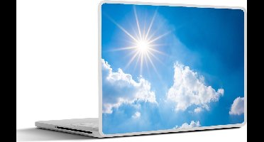 Laptop sticker - 10.1 inch - Zon - Wolken - Zomer - 25x18cm - Laptopstickers - Laptop skin - Cover