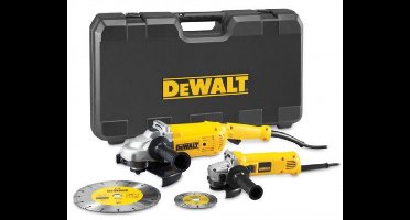 DWE492SDT 230mm haakse slijper + 125mm slijper in koffer