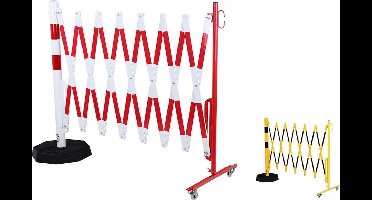 Verplaatsbare paal met harmonicahek - Geel & Zwart - x 3600 mm x - - - - Voor binnen & buiten