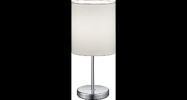 LED Tafellamp - Tafelverlichting - Torna Jiron - E14 Fitting - Rond - Mat Wit - Aluminium