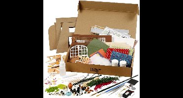DIY Miniatuur kamer, Tuin, H: 21 cm, B: 19,5 cm, 1 stuk