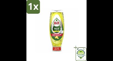 1 x Dreft - Afwasmiddel - Max Power Citroen - Extra ontvettend - 730 ml - Afwasmiddel - Vetverwijderaar - Citroengeur - Schoonmaakkracht - Gebruiksgemak
