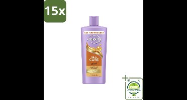 15 x Andrélon – Shampoo – Oil & Care – 685 ml - Grootverpakking - Haar Verzorging - Pluisvoorkomen - Arganolie Shampoo - Sheaboter - Droog Haar