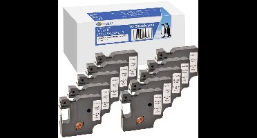 Labeltape Set van 10 stuks G&G BB-D-G-45013-10 Compatibel vervangt DYMO 45013 Tapekleur: Wit Tekstkleur: Zwart 12 mm 7