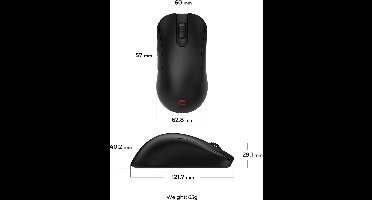 BenQ ZOWIE ZA13-DW 4K draadloze muis voor e-sports - Sports Science - Verbeterde 4K-receiver - 65 g - Symmetrisch - Geen driver nodig - 3950 sensor - 4K pollingrate