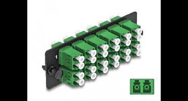 Glasvezeladapterpaneel LC Duplex APC 12 Port Green