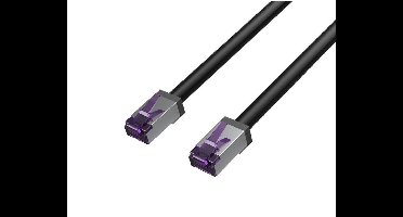 Flexline®-Patchkabel cat. 6A S/FTP, kurze Bauform, PIMF, schwarz, 5,0m