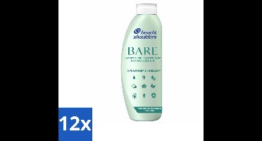 Head & Shoulders - Anti-Roos Shampoo - Bare - Hydrateert & Verzacht - 400 ml - Voordeelverpakking - 12 stuks