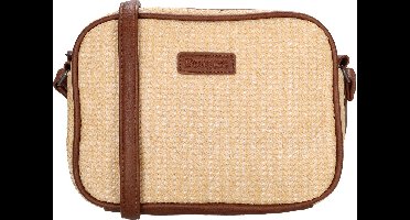 Beagles Formentera Crossbodytas - Schoudertas - Riet - Praktisch - Ritsen - Dames Tas - Natuur