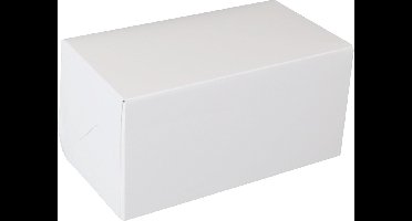 Gebaksdoos | karton | 18x10x9cm | wit | 100 stuks