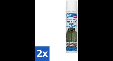 HG - Wasruimte - 4 In 1 Beschermer Voor Textiel - Sterke Waterafstotende Werking - 300 ml - Voordeelverpakking - 2 stuks