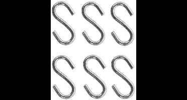 Proplus ophanghaak - 6x- S-haak - 3 cm - hangers - kledinghaken / keukenhaak