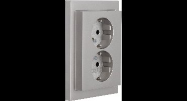 BERKER K5 inbouw contactdoos rvskl 2-voudig randaarde