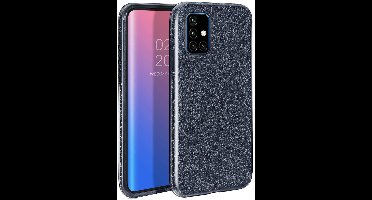 Hoesje Geschikt Voor Samsung Galaxy A71 Glitter TPU Back Hoesje - Zwart