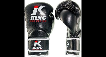 King Jeugd Bokshandschoenen - Kunstleer - Zwart - Wit - 6 oz.