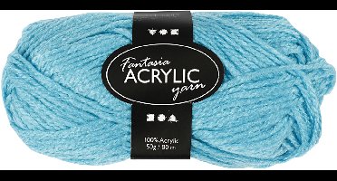 Fantasia acrylgaren, L: 80 M, turquoise, 50 gr/ 1 bol