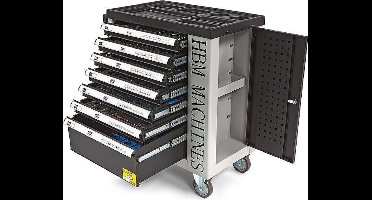 HBM 262-delige PREMIUM gereedschapswagen met deur