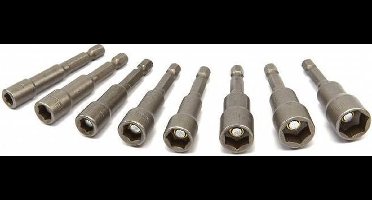 HBM 8-delige magnetische dopsleutelset met HEX opname