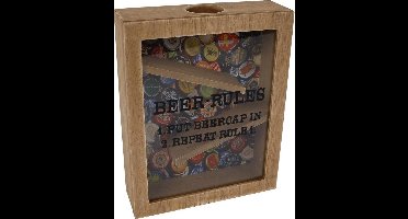 Gifts Amsterdam Spaarpot Beergame 20 X 16 Hout Naturel