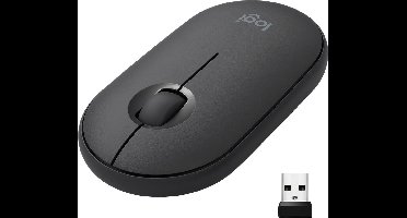 Logitech Pebble M350 - Draadloze Muis - Bluetooth - Zwart