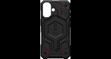 Urban Armor Gear Monarch Pro Hoesje geschikt voor Apple iPhone 16 | Compatibel met MagSafe | Back Cover | Kevlar Zwart