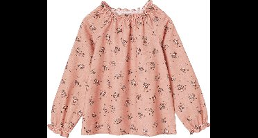 Vertbaudet Gebloemde meisjesblouse in milleraies fluweel
