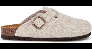 SCHOLL FAE NEW Felt Womens Beige FALSO Clogs - Beige - Maat 41
