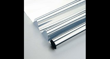 Raamfolie zonwerend - 2x rollen - transparant/zilver - 60 cm x 2 meter - statisch - Zonwerende glasfolie - Anti inkijk/warmte folie