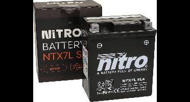 Accu Nitro NTX7L-BS 12volt 6Ah 114 x 71 x 131mm Ondershoudsvrij GEL