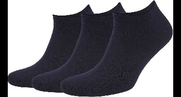 Suitable Enkelsokken 3-Pack Donkerblauw - Maat 43-46 - Heren - Multipack sneakersokken - Enkel sokjes - Zijdezachte enkelsokken