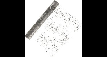 Home & Styling Decoratie stof/tafelloper - zilver - stippen - 30 x 500 cm - tafelkleden