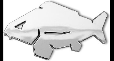 Delphin 3D Sticker Carp Chrome