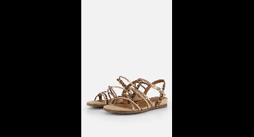 Tamaris Leopard Sandalen beige Textiel - Maat 42