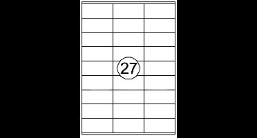 Etiket Quantore 70x32mm 2700stuks
