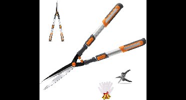 Boraboi® Telescopische Heggenschaar Set met Ergonomische Handgreep en Gratis Tuinhandschoenen