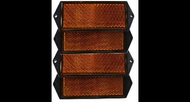 Benson Reflector - set 4x - oranje - schroefbevestiging - 104 x 40 mm