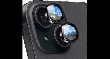 iPhone 15 / 15 Plus Camera Lens Screen Protector Zwart - Screenprotector - Camera Protector iPhone 15