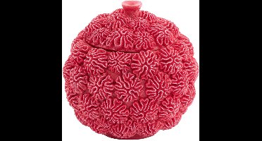 Light & Living - Deco box+deksel CORAL - Ø17x16cm - Rood