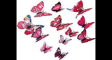 New Age Devi - 3D vlinders - Mix paars - Versiering - 12 stuks