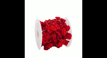 Wired cadeaulint Rozen Rood 15 mm / 10 mtr.